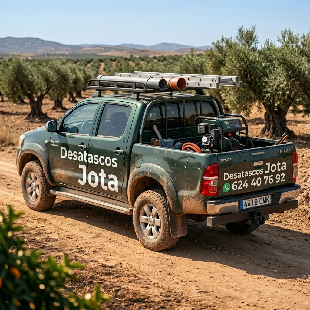 Vehículo 4x4 de desatascos para limpieza y desatascos de tuberías en Huelva